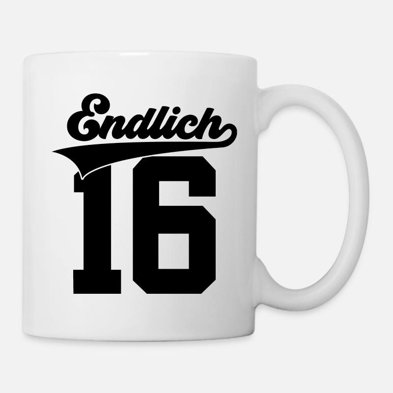 16. GEBURTSTAG ENDLICH 16 - Tasse - Weiß