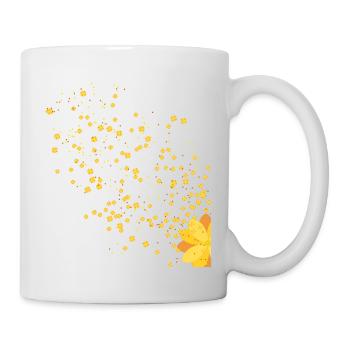 gelbe Blume - Tasse - Weiß - Rechts