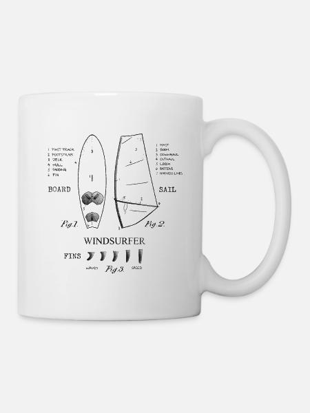 Legende Windsurf Windsurf Finnen - Tasse - Weiß