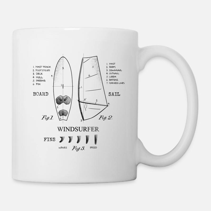 Legende Windsurf Windsurf Finnen - Tasse - Weiß