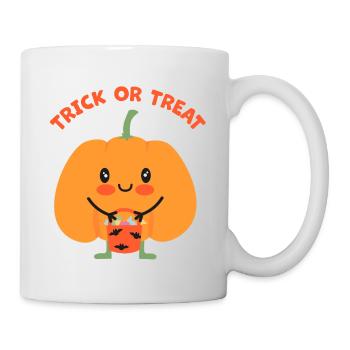 Kürbis-Trick oder -Leckerbissen - Tasse - Weiß - Rechts