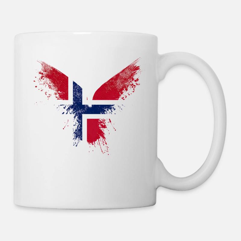 Norwegen Flagge - Tasse - Weiß