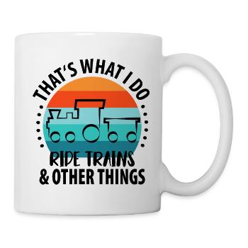 Train Railway Railway Trains Train drivers - Mug - white - Right