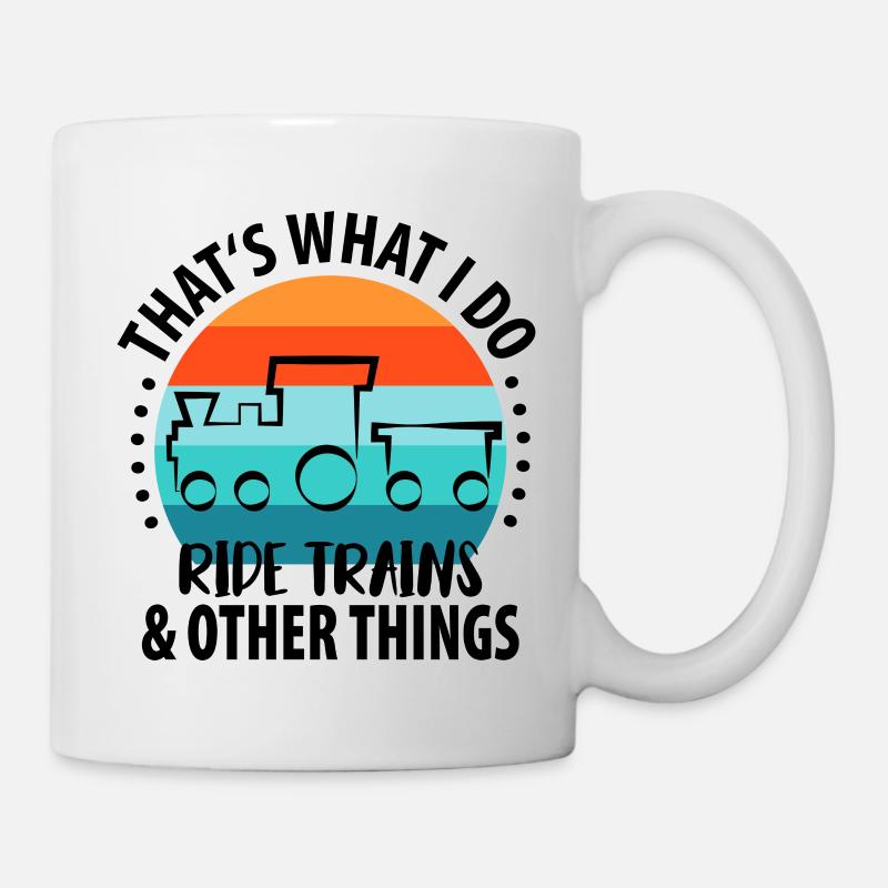Train Railway Railway Trains Train drivers - Mug - white