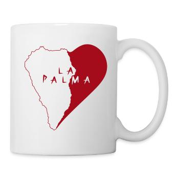 Mit dem Herzen auf La Palma. - Tasse - Weiß - Rechts
