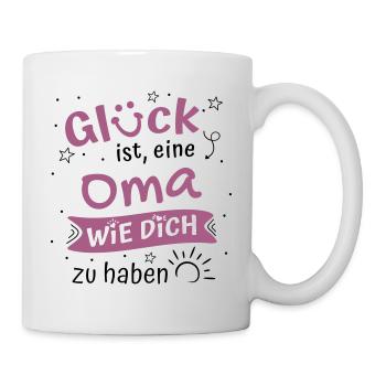 Glück Ist Eine Oma Wie Dich Zu Haben Geschenk Oma - Tasse - Weiß - Rechts