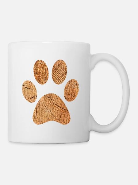 Hundepfote - Tasse - Weiß