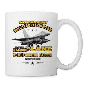 Veteranen Tag F-16 Falkenjäger - Tasse - Weiß - Rechts