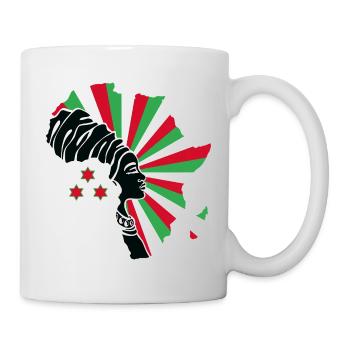 Burundi Girl Flagge Afrika Afrikanische Map Karte - Tasse - Weiß - Rechts