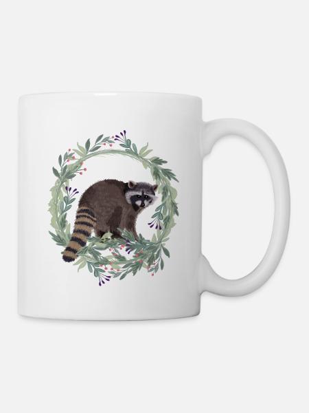 Waschbär - Tasse - Weiß