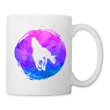 Horses Animal Watercolor Art - Mug - white - Right