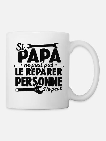 Papa Bricoleur Si Papa Ne Peut Pas Le Réparer - Mug blanc - blanc