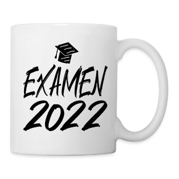 Abschluss Examen 2022 Hut Pinselschrift - Tasse - Weiß - Rechts