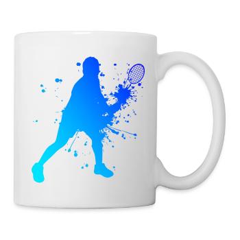 Federball Squash Badmintonspieler Badminton - Tasse - Weiß - Rechts