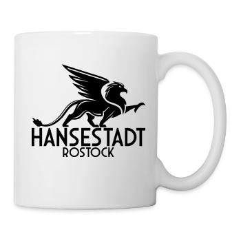 Hansestadt Rostock Ostsee Hansa Greif - Tasse - Weiß - Rechts