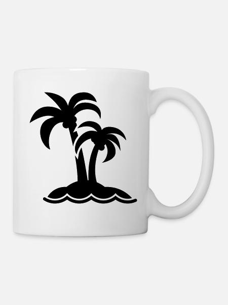 palm island symbol - Mug - white