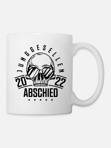 junggesellenabschied 2022 skelett - Tasse - Weiß
