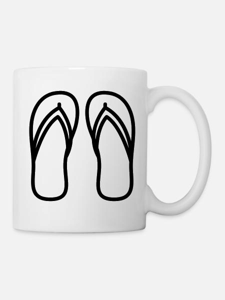 Icône Tongs - Mug blanc - blanc
