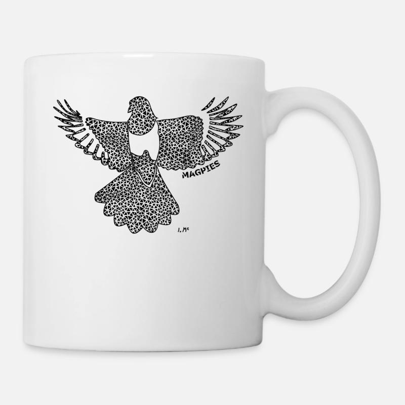 Newcastle Magpies Design - Fond blanc - Mug blanc - blanc