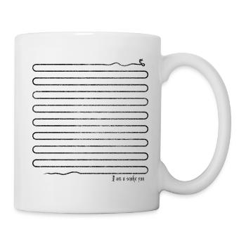 Schlange -Snake - Cobra- Steifen-Snake Fan - Tasse - Weiß - Rechts
