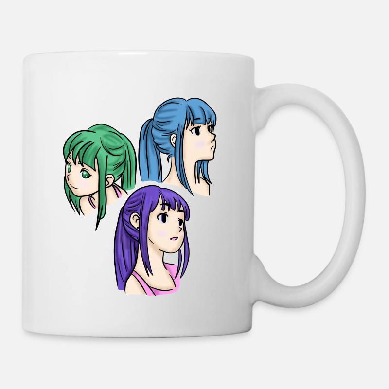 Die Drillinge 💚💜💙 - Tasse - Weiß