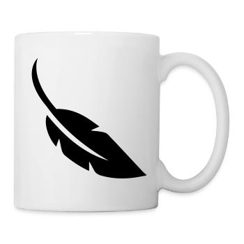 Symbole de plume - Mug blanc - blanc - Droite