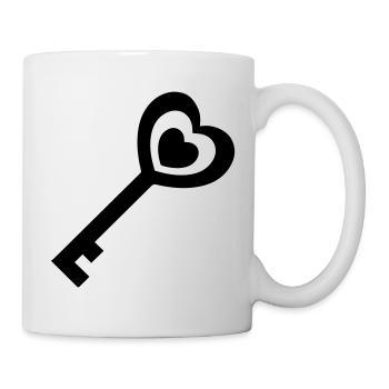 Mariage clé du cœur - Mug blanc - blanc - Droite
