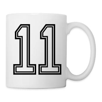 11 Zahl symbol - Tasse - Weiß - Rechts