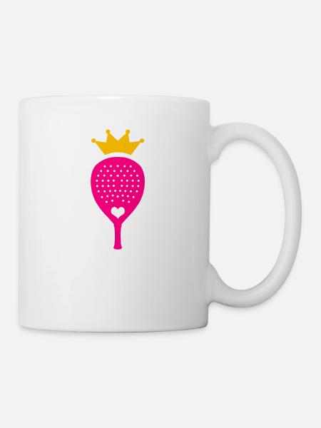 Padel Paddel Tennis Sport Königin Herz I Geschenk - Tasse - Weiß
