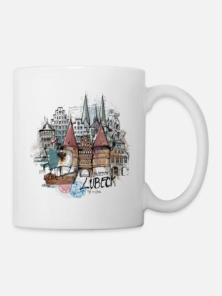 Hansestadt Lübeck - Tasse - Weiß