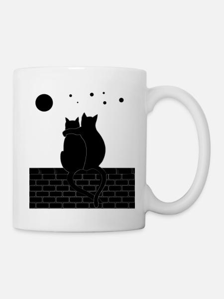 Cat and Cat - Mug - white