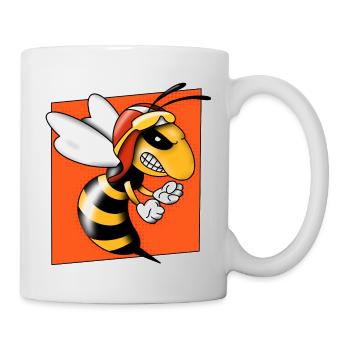 Hornet halftone Biene Wespe Pop Art Comic Style - Tasse - Weiß - Rechts