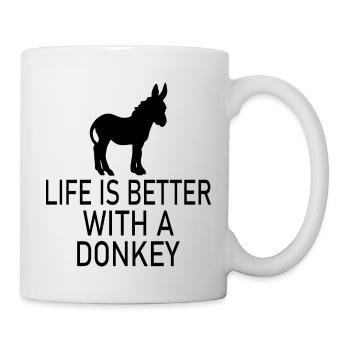 Donkey Esel - Tasse - Weiß - Rechts