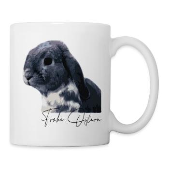 Damen Herren und kinder frohe ostern - Tasse - Weiß - Rechts
