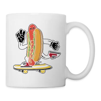Hot Dog Skateboarder Skateboard skateboard skateboard - Mug blanc - blanc - Droite