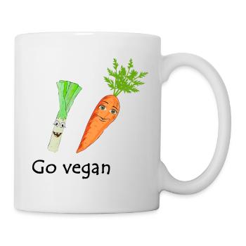 Go vegan - Tasse - Weiß - Rechts