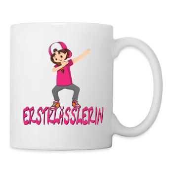 Erstklässler Dub Mädchen Einschulung Schülerin - Tasse - Weiß - Rechts
