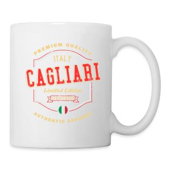 Cagliari Italy City Font Vintage Retro - Mug - white - Right