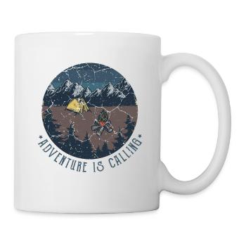 Adventure Is Calling, Outdoor, Mountain Themed - Mug - white - Right