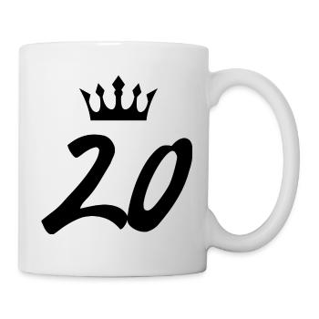 Couronne de 20 chiffres - Mug blanc - blanc - Droite