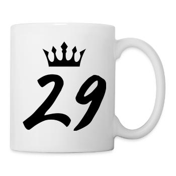 29 Zahl Krone - Tasse - Weiß - Rechts