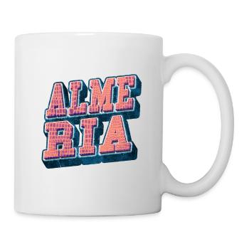 Almeria Spanien Stadt Schrift Vintage Retro - Tasse - Weiß - Rechts