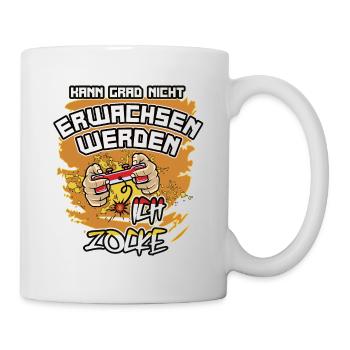 "...Ich zocke". Lustiges Design Für Gamer / Zocker - Tasse - Weiß - Rechts