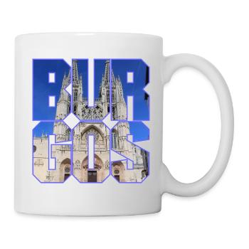 Burgos, city of Spain, façade of the cathedral - Mug - white - Right