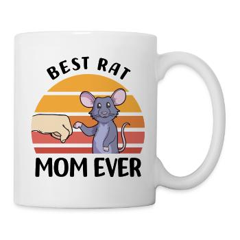 Ratten Haustiere - Tasse - Weiß - Rechts