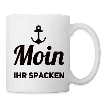 Moin Ihr Spacken - Tasse - Weiß - Rechts