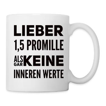 Lieber 1.5 Promille Lustiger Sauf Spruch - Tasse - Weiß - Rechts