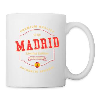 Madrid Spanien Stadt Schrift Vintage Retro - Tasse - Weiß - Rechts