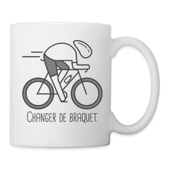 velo vélo vélos velos cycliste changer de braquet - Mug blanc - blanc - Droite