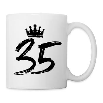 35 Couronne numérique - Mug blanc - blanc - Droite